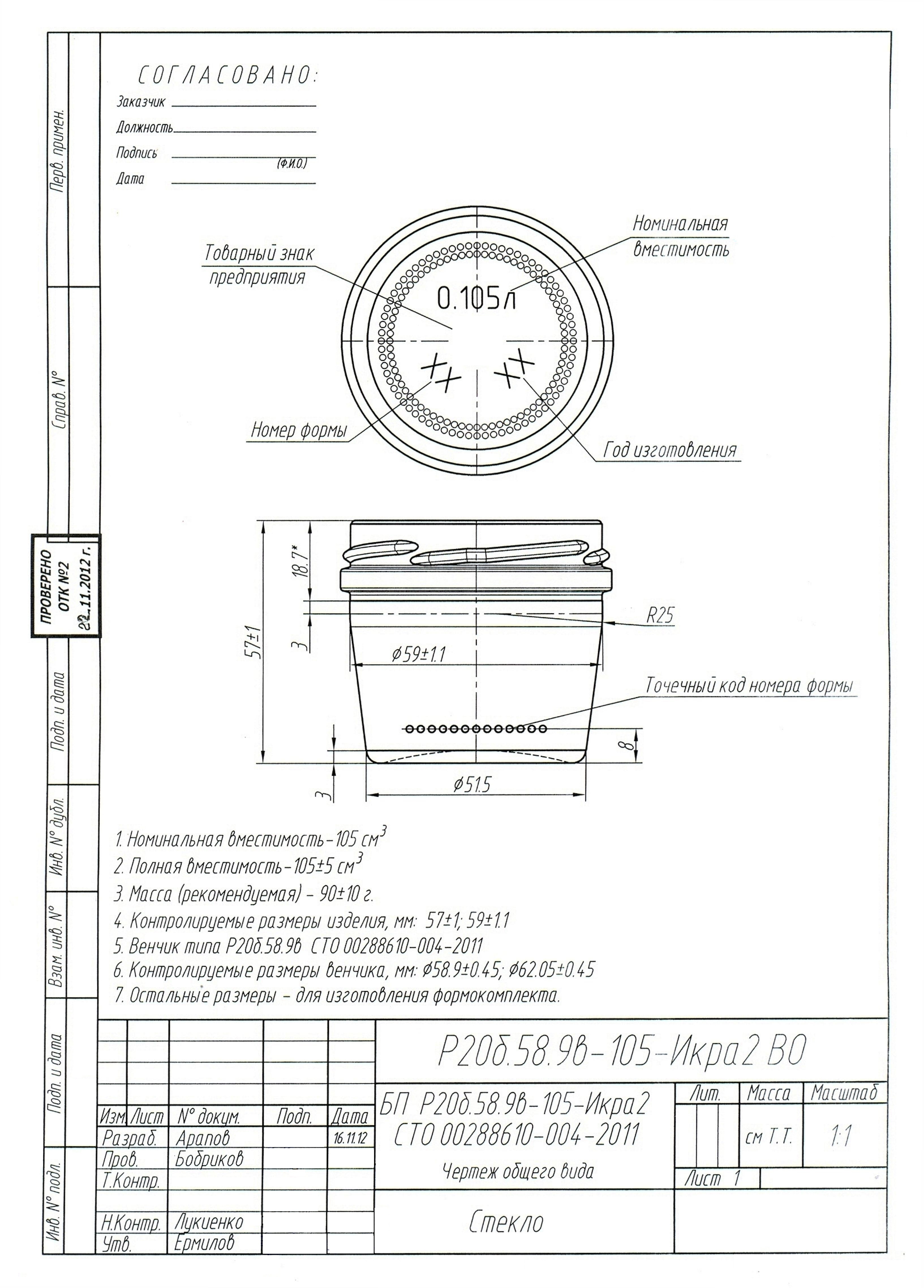 Стеклобанка Р-105-90
